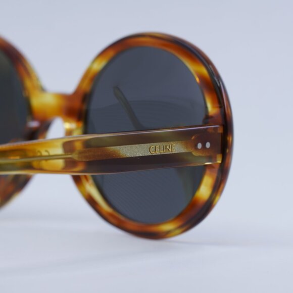 🕶️ New Celine CL40065F 56C Sunglasses - Shiny Havana Frame, Silver Lenses - Picture 6 of 10